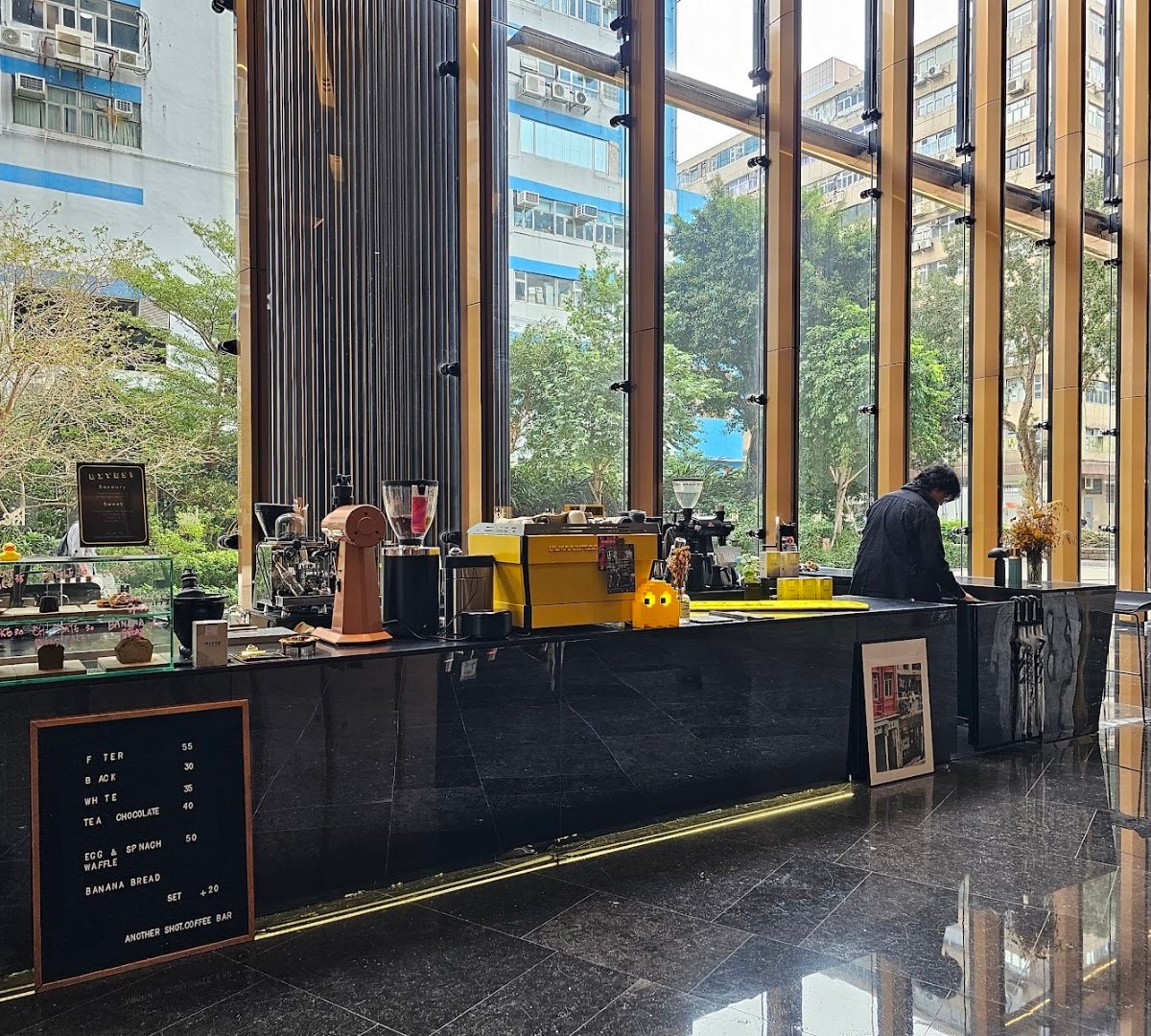 Interior of Another Shot!, specialty coffee shop in Hong Kong