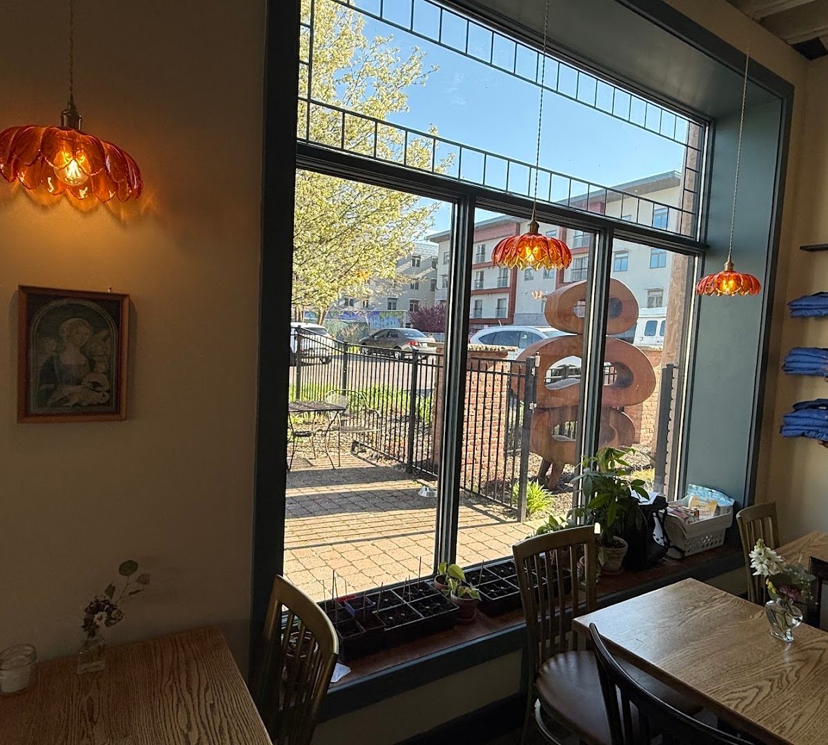 Interior of The Siren and The Sea, specialty coffee shop in Rochester