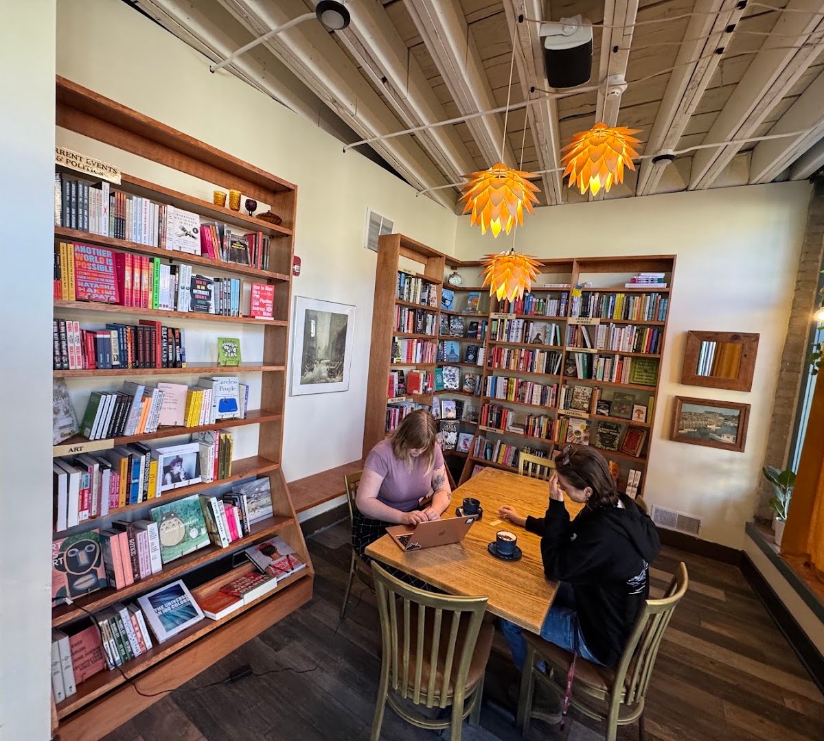 Interior of The Siren and The Sea, specialty coffee shop in Rochester
