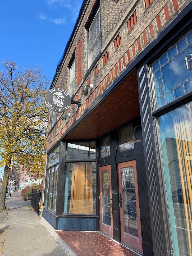 Storefront of The Siren and The Sea, specialty coffee shop in Rochester