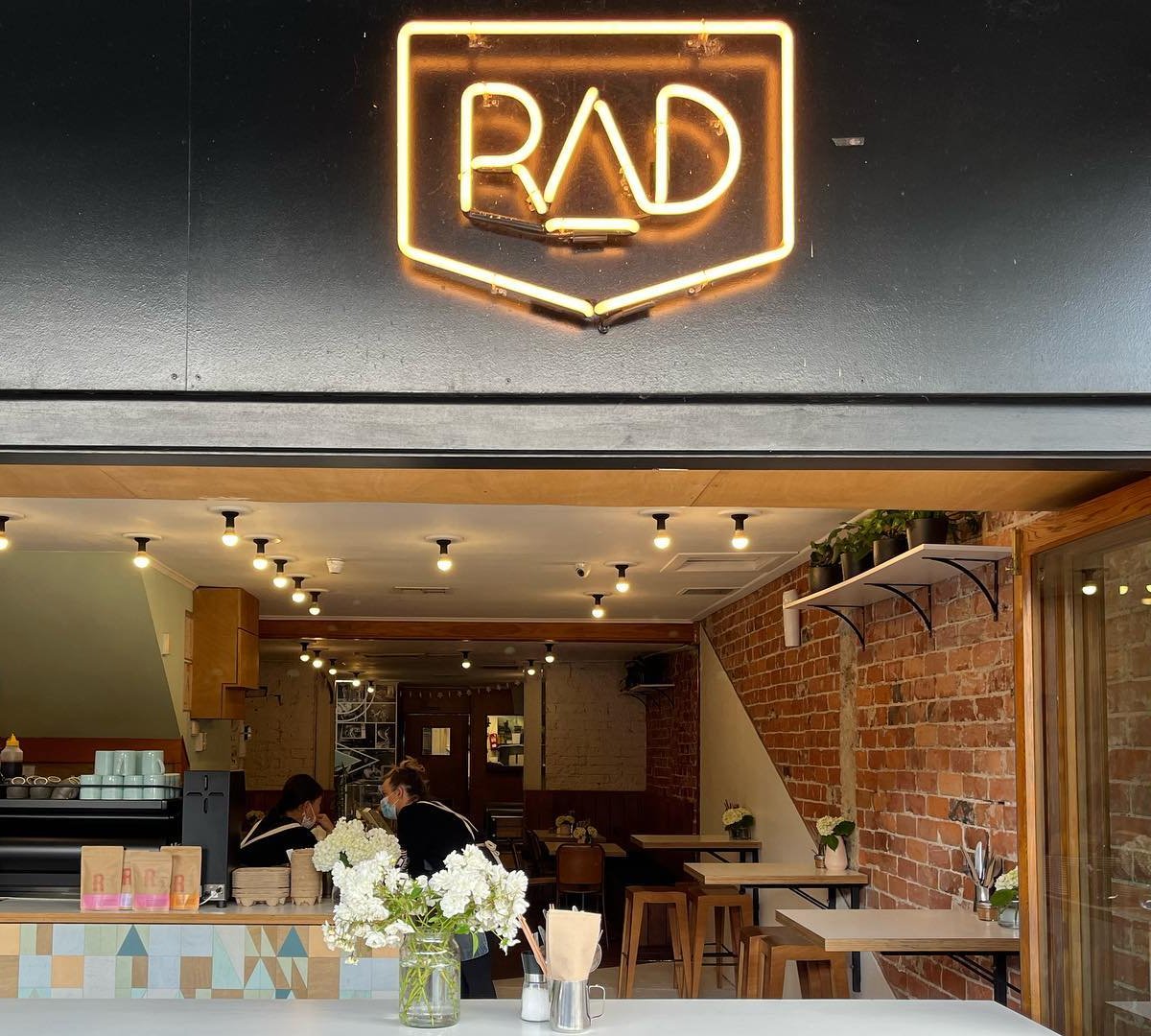 Storefront of RAD Cafe, specialty coffee shop in Auckland