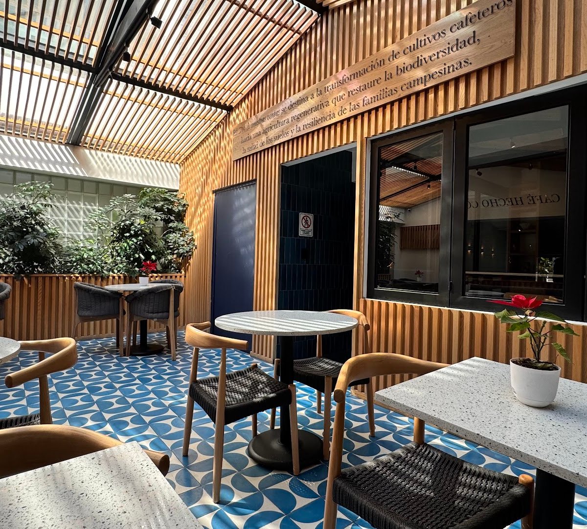 Interior of Libertario Coffee Roasters - Roma Norte, specialty coffee shop in Mexico City