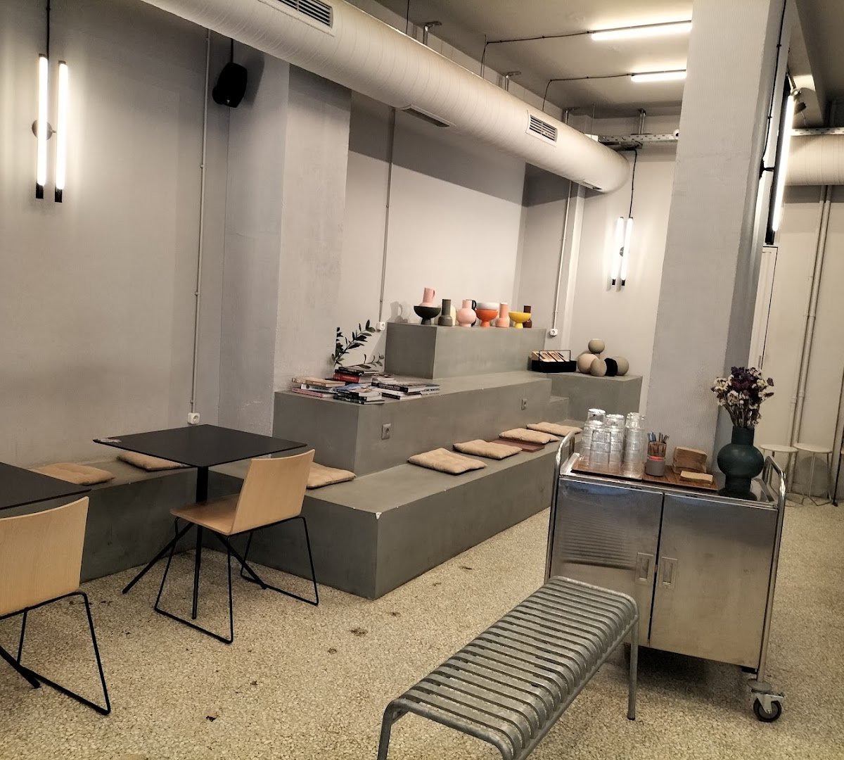 Interior of THIRD PLACE, specialty coffee shop in Athens