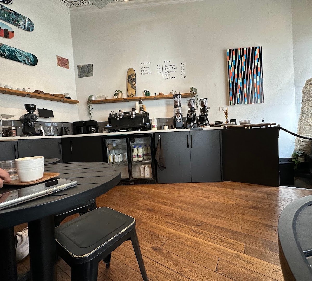 Interior of the source coffee roasters, specialty coffee shop in Edinburgh
