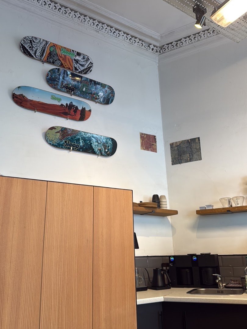 Interior of the source coffee roasters, specialty coffee shop in Edinburgh