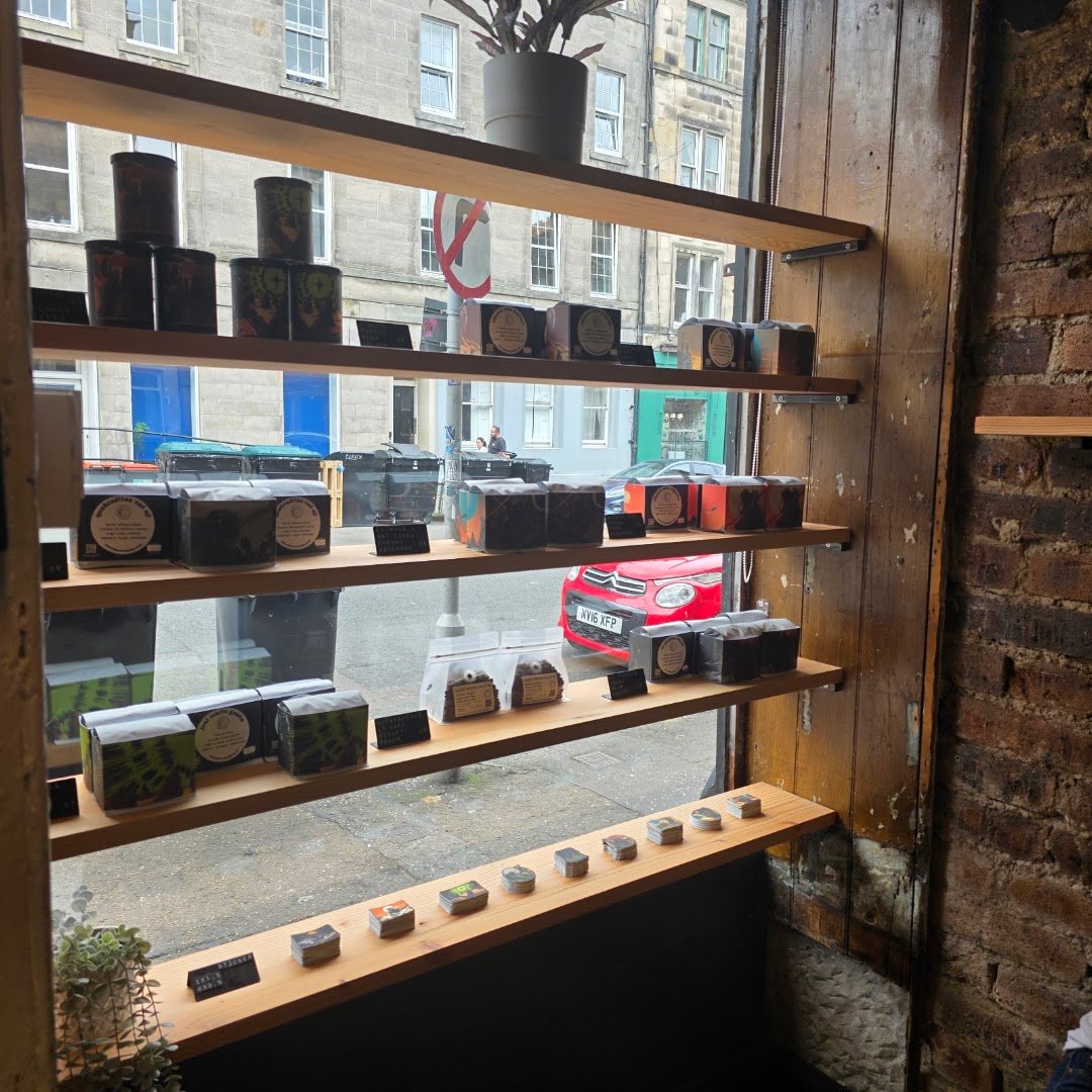 Interior of the source coffee roasters, specialty coffee shop in Edinburgh