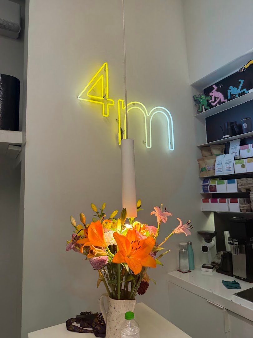 Interior of Rule of 4m, specialty coffee shop in Athens