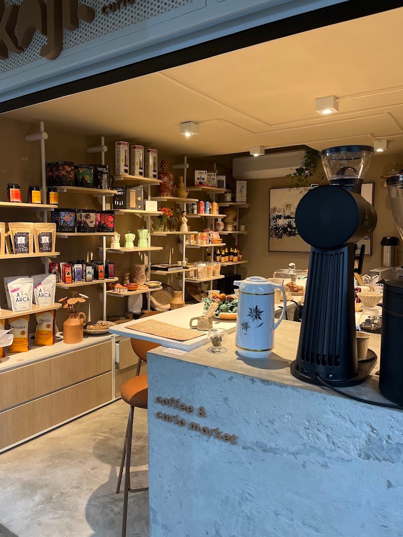 Interior of Kaji coffee & curio market, specialty coffee shop in São Paulo