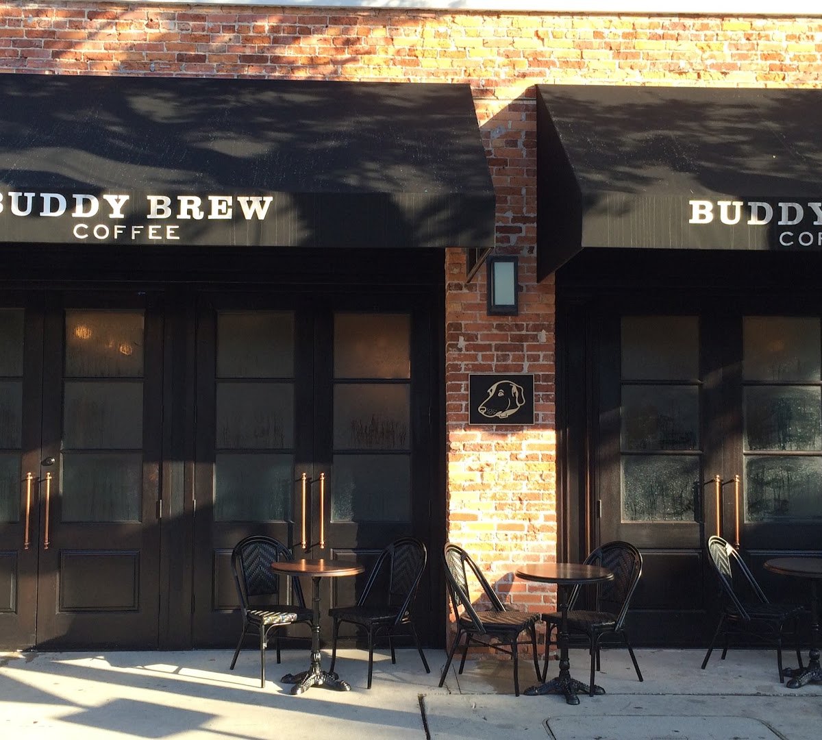 Storefront of Buddy Brew Coffee, specialty coffee shop in Tampa-St. Petersburg