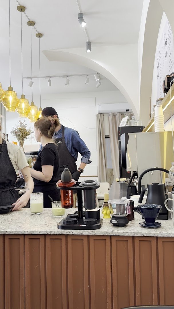 Interior of The Espresso Bar, specialty coffee shop in Warsaw