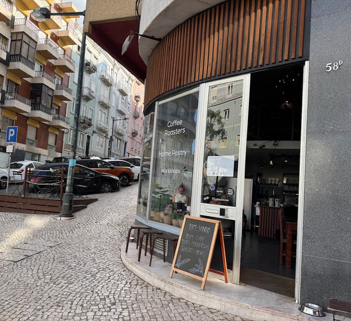 Storefront of The Coffee, specialty coffee shop in Lisbon