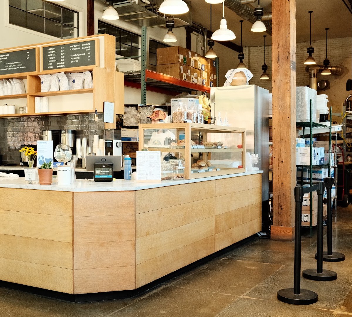 Interior of ReAnimator Coffee, specialty coffee shop in Philadelphia