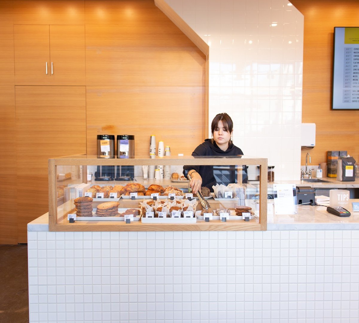 Interior of Pilot Coffee Roasters, specialty coffee shop in Toronto