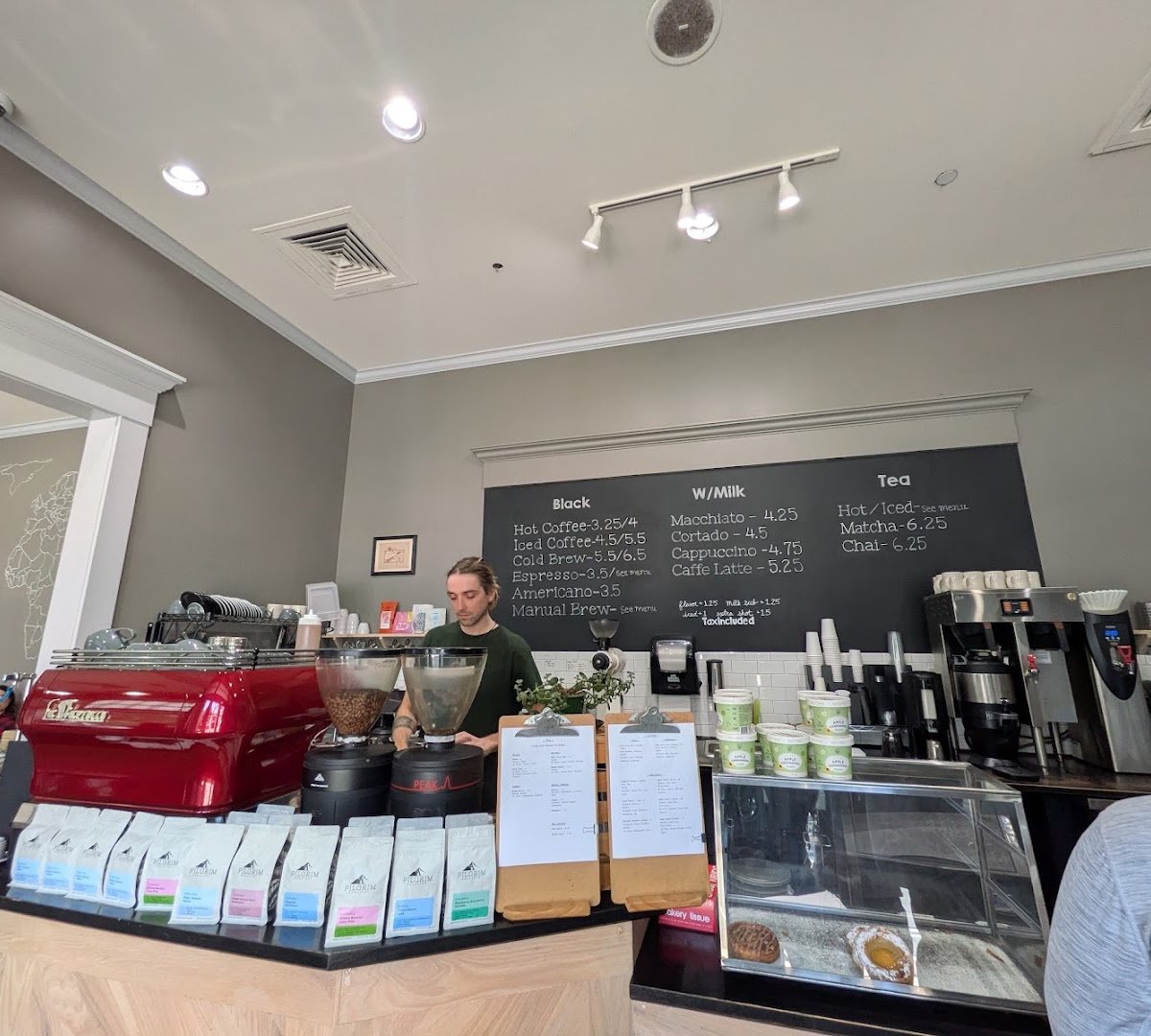Interior of Pilgrim Roasters, specialty coffee shop in Philadelphia