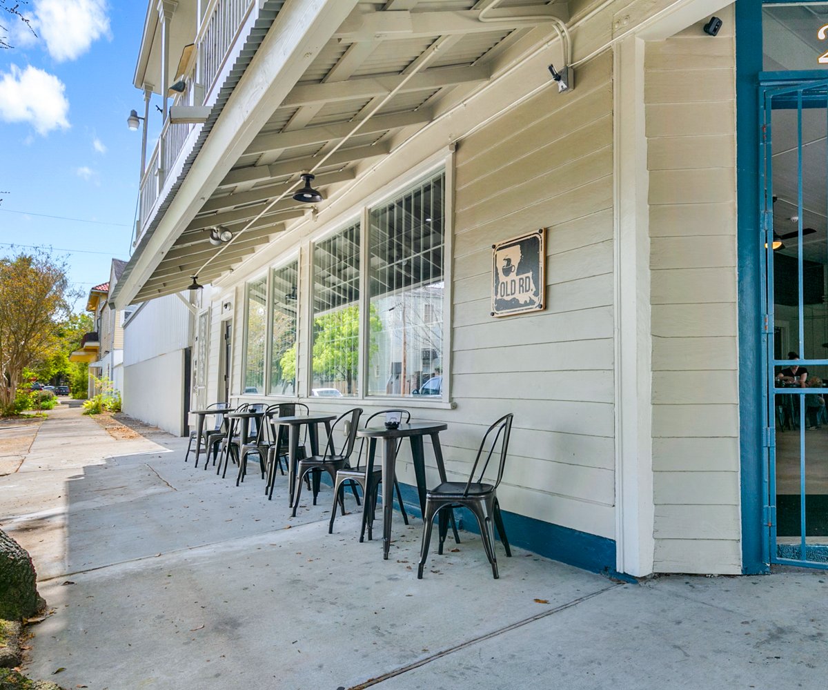Storefront of Old Road Coffee, specialty coffee shop in New Orleans