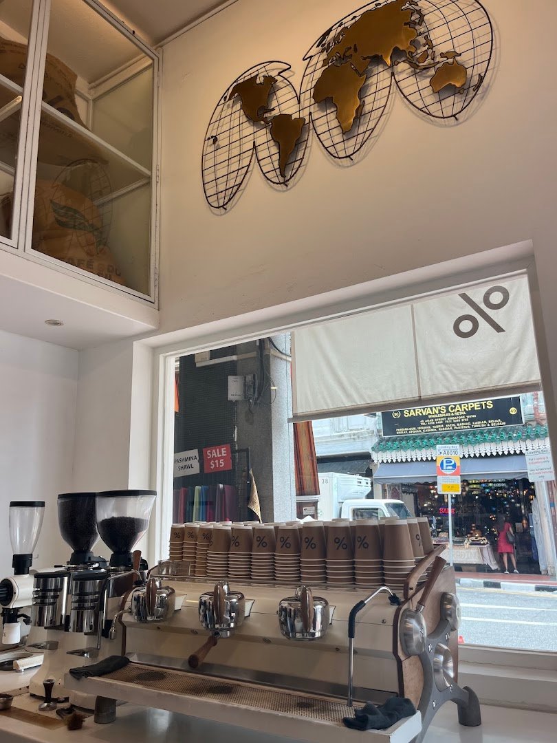 Interior of % Arabica Singapore Arab Street, specialty coffee shop in Singapore