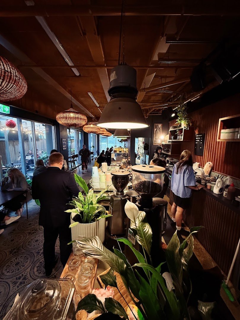 Interior of Green Land Cafe and Bar, specialty coffee shop in Wellington