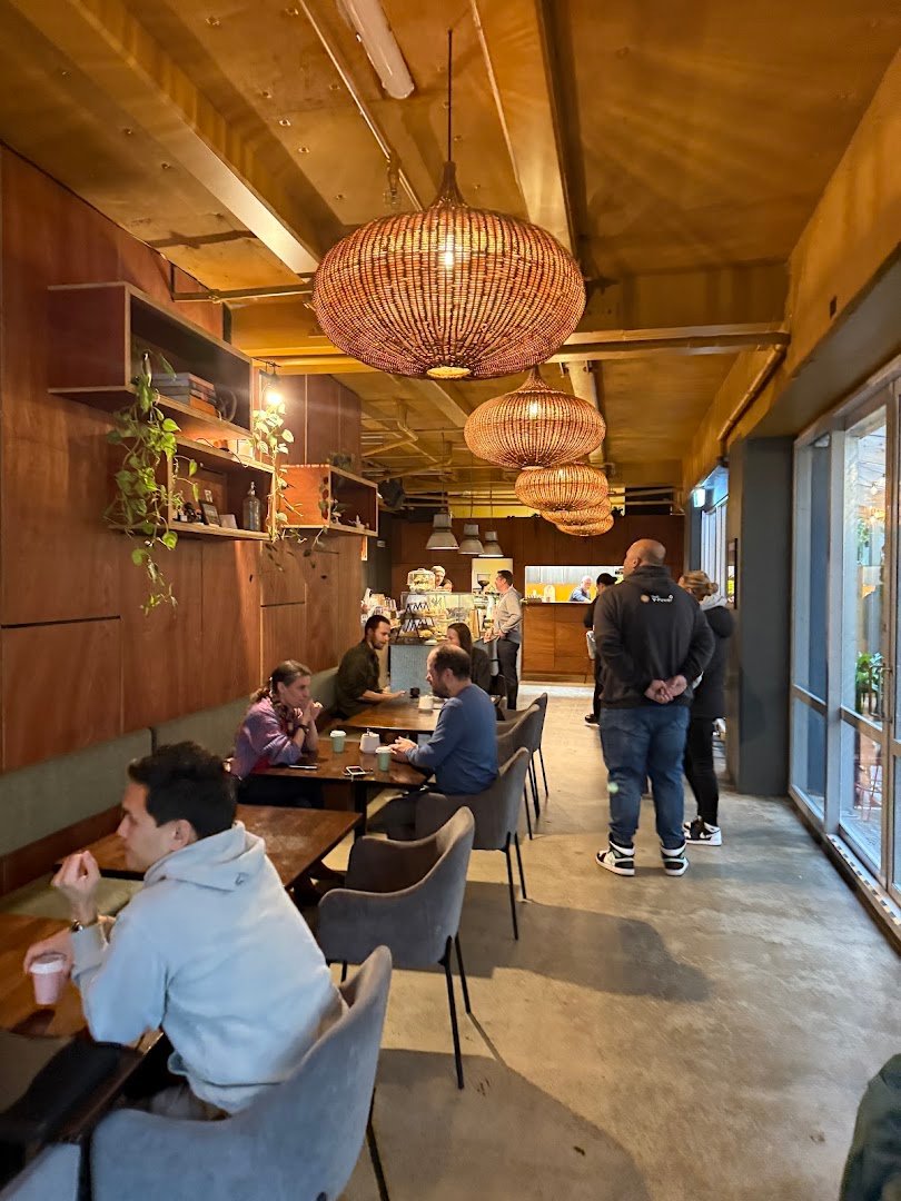 Interior of Green Land Cafe and Bar, specialty coffee shop in Wellington