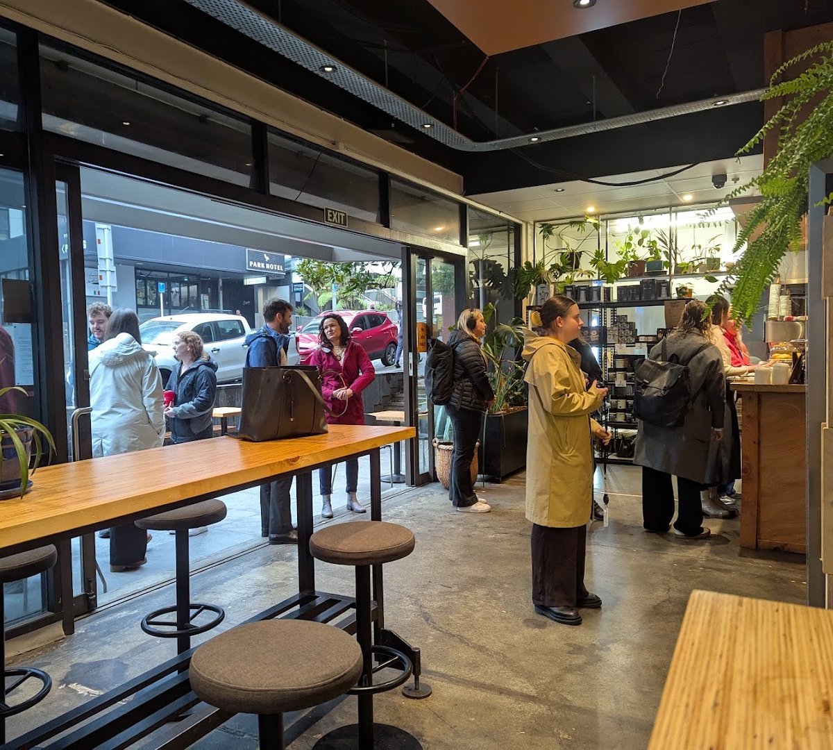 Interior of Raglan Roast Coffee, specialty coffee shop in Wellington