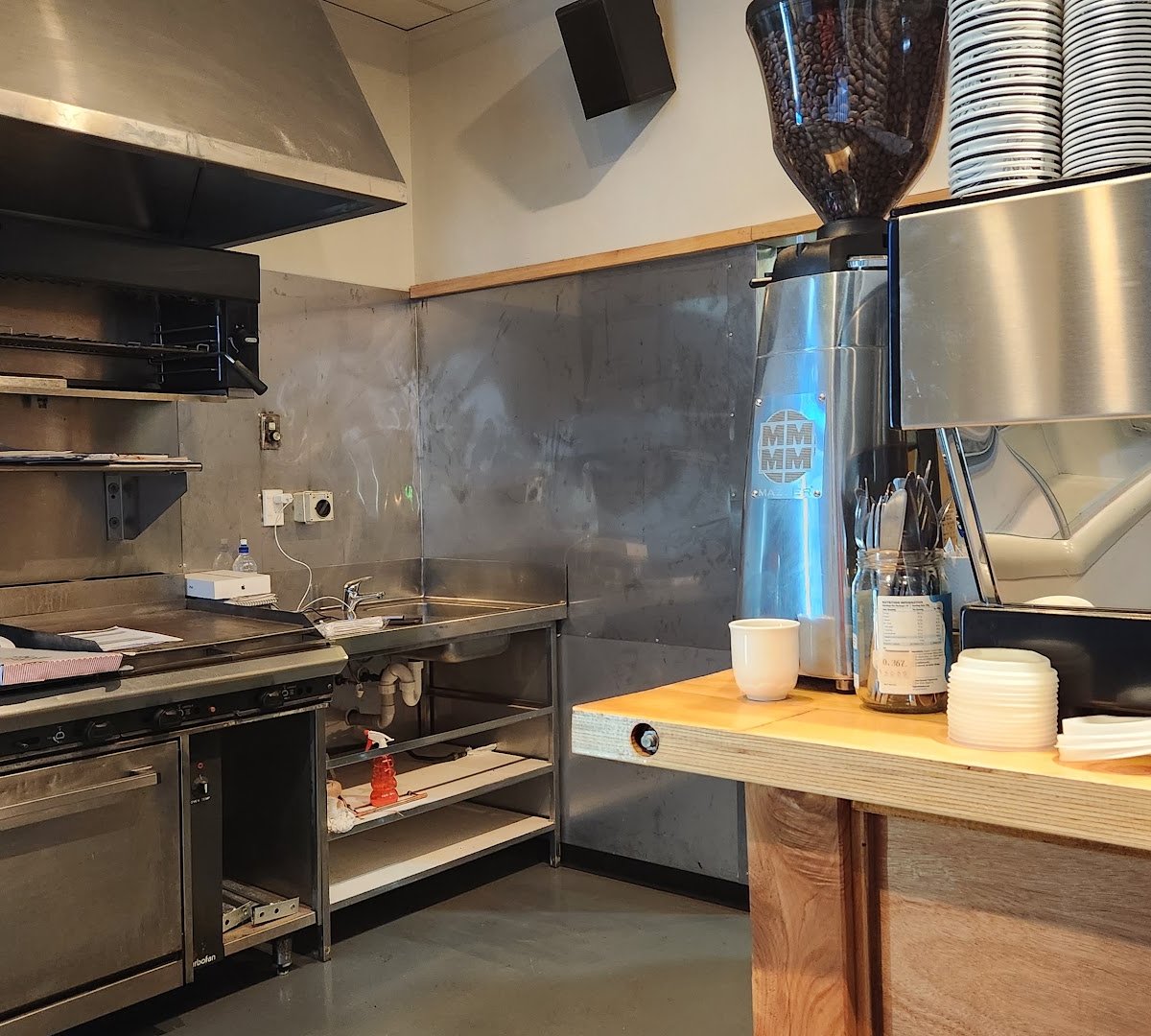 Interior of Raglan Roast Coffee, specialty coffee shop in Wellington