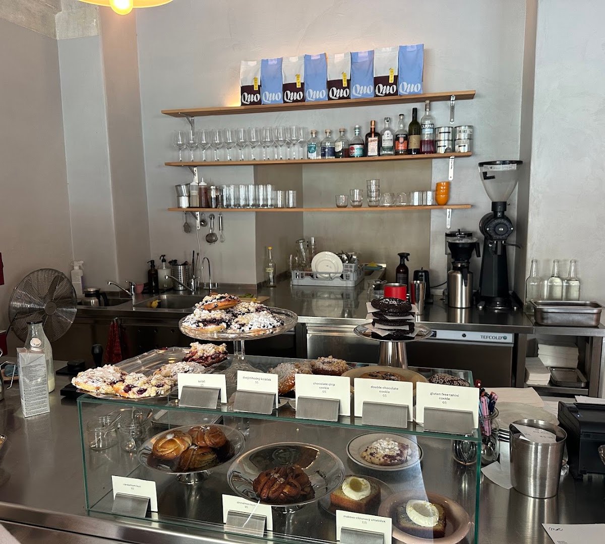 Interior of moe, specialty coffee shop in Prague