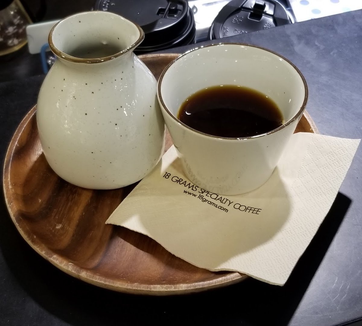 Coffee at 18 Grams, specialty coffee shop in Hong Kong