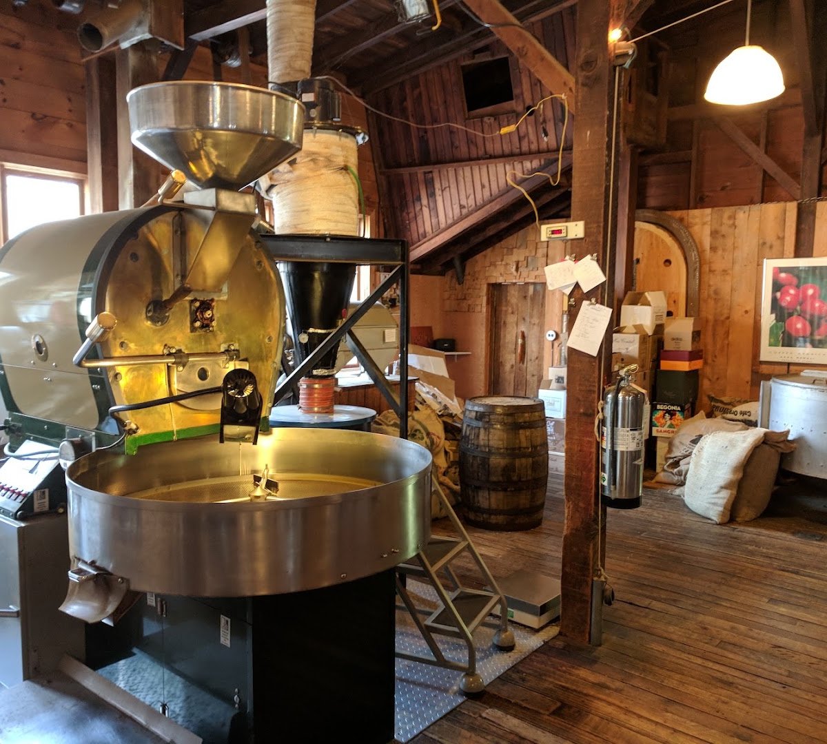 Interior of Armeno Coffee Roasters, specialty coffee shop in Worcester