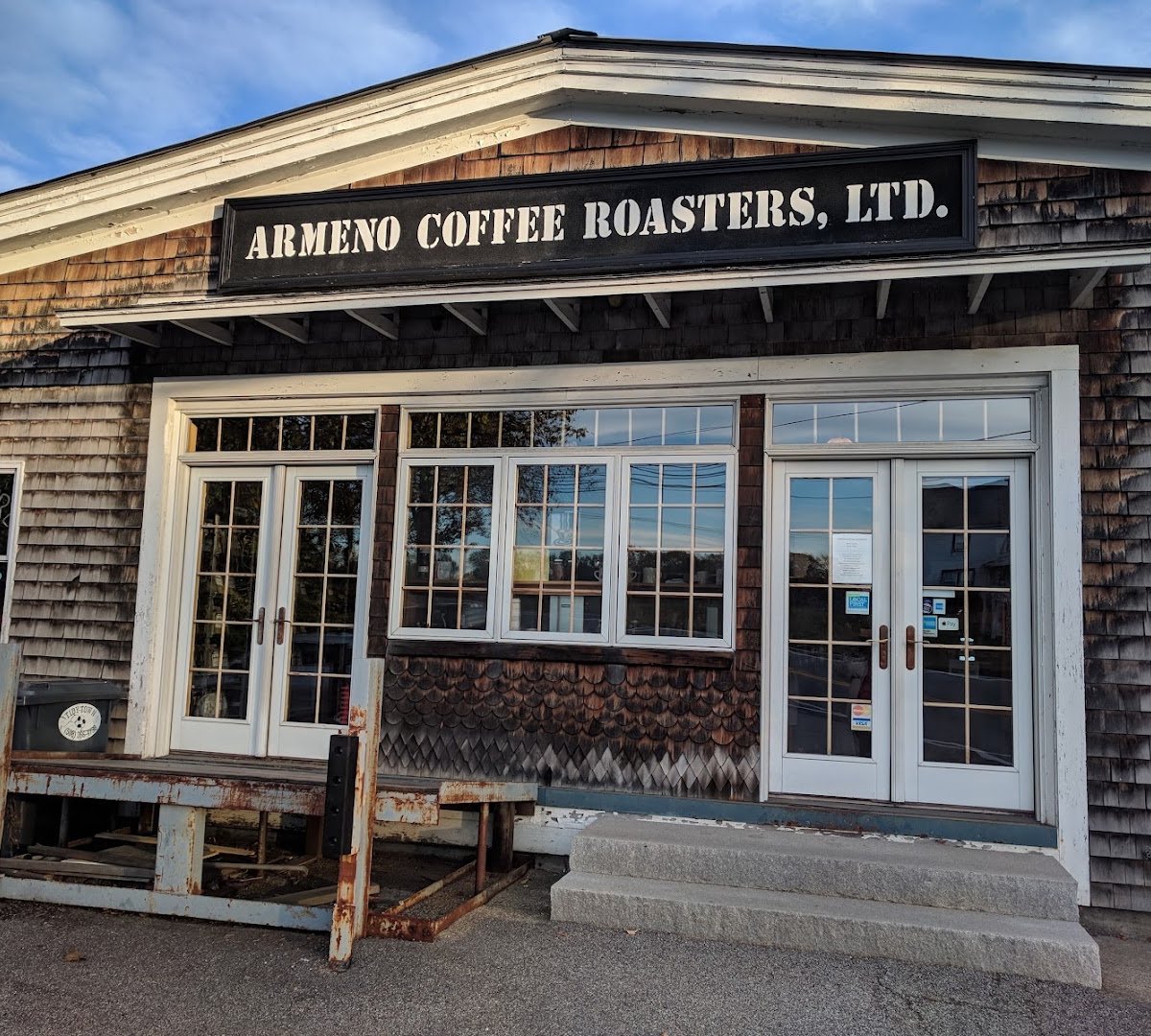 Storefront of Armeno Coffee Roasters, specialty coffee shop in Worcester