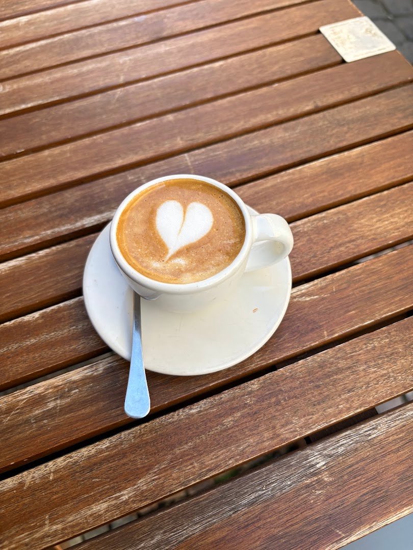 Coffee at Kafe v Klidu, specialty coffee shop in Prague