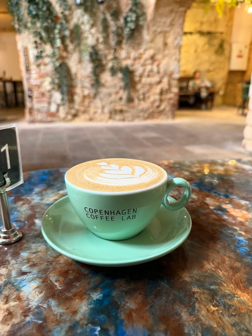 Coffee at Copenhagen Coffee Lab Alfama, specialty coffee shop in Lisbon