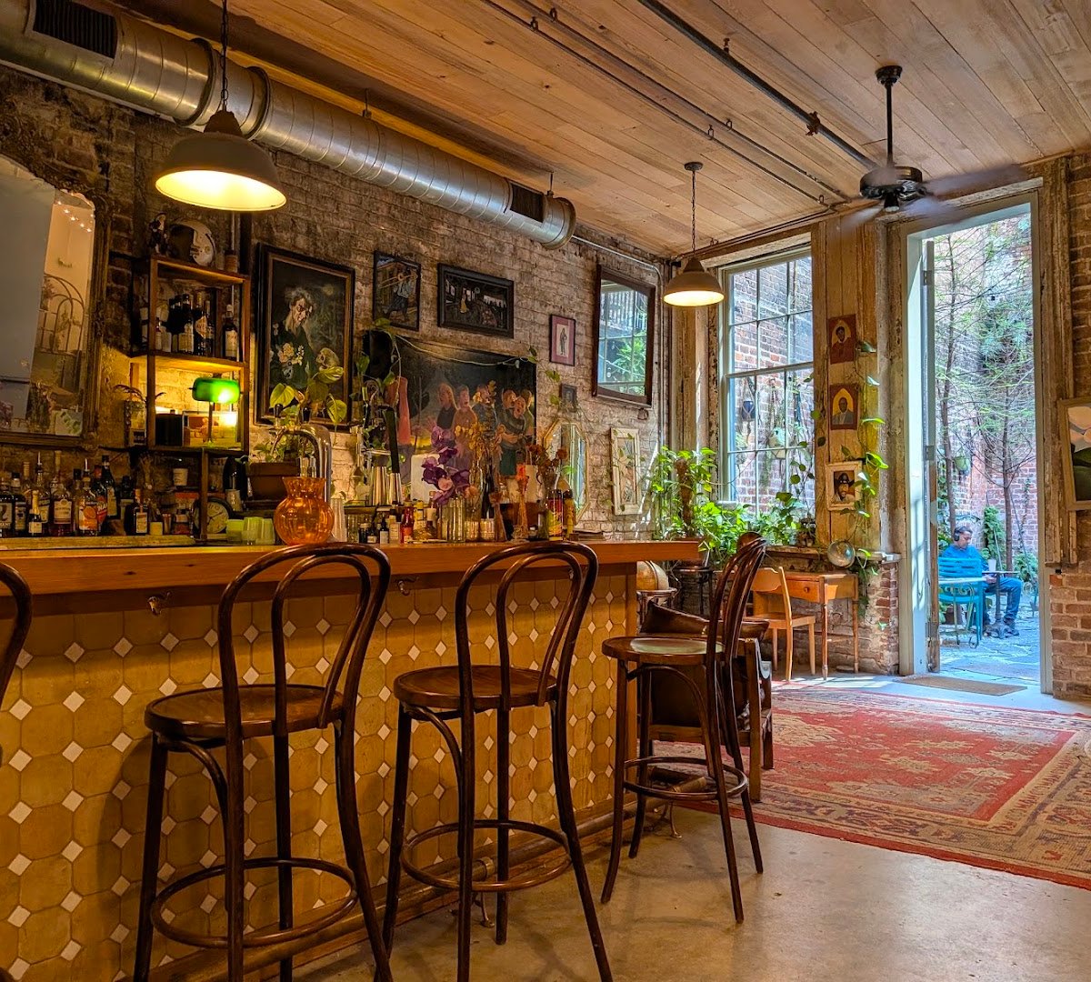 Interior of Fourth Wall, specialty coffee shop in New Orleans
