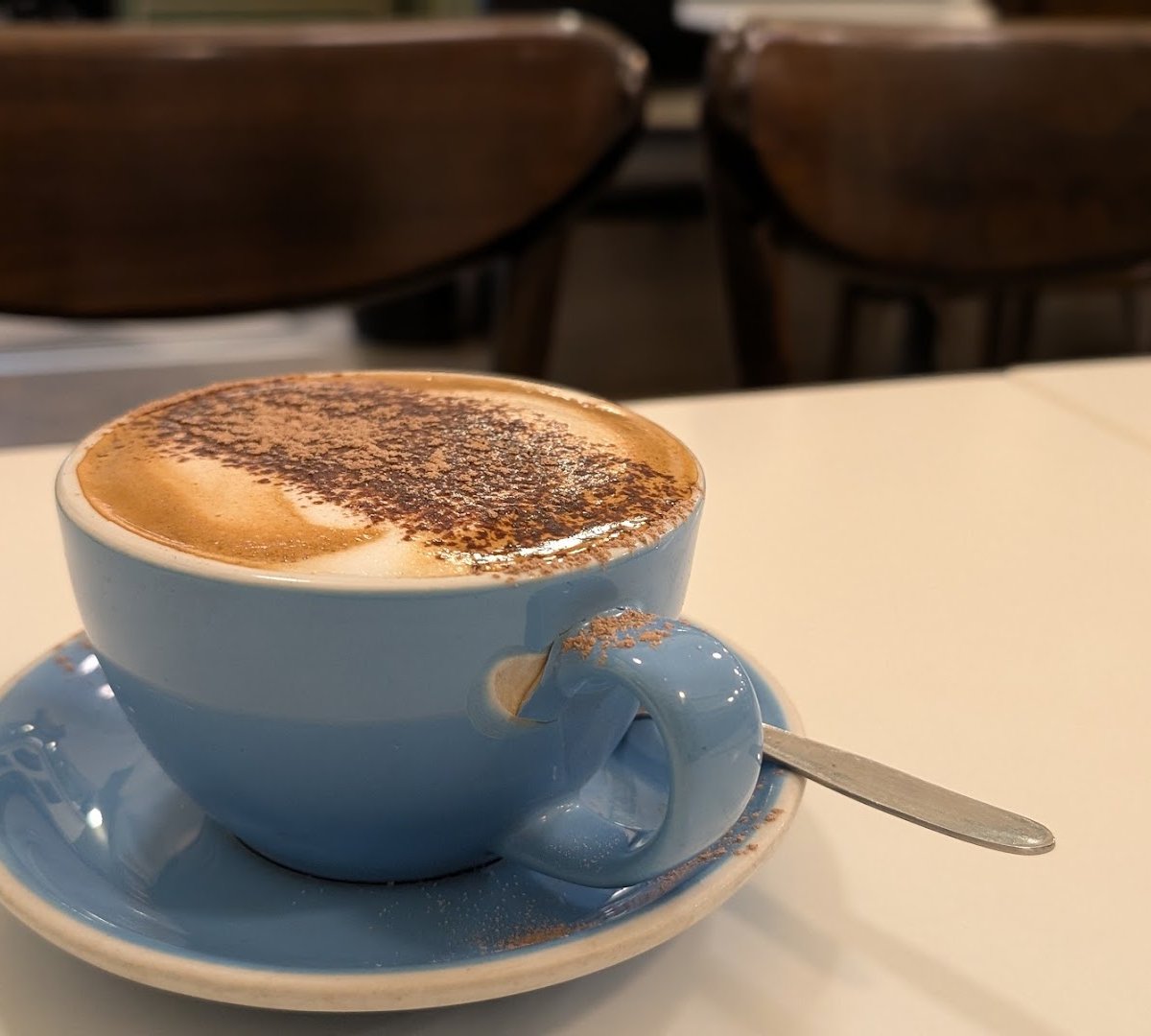 Coffee at Hey George Cafe, specialty coffee shop in Wellington