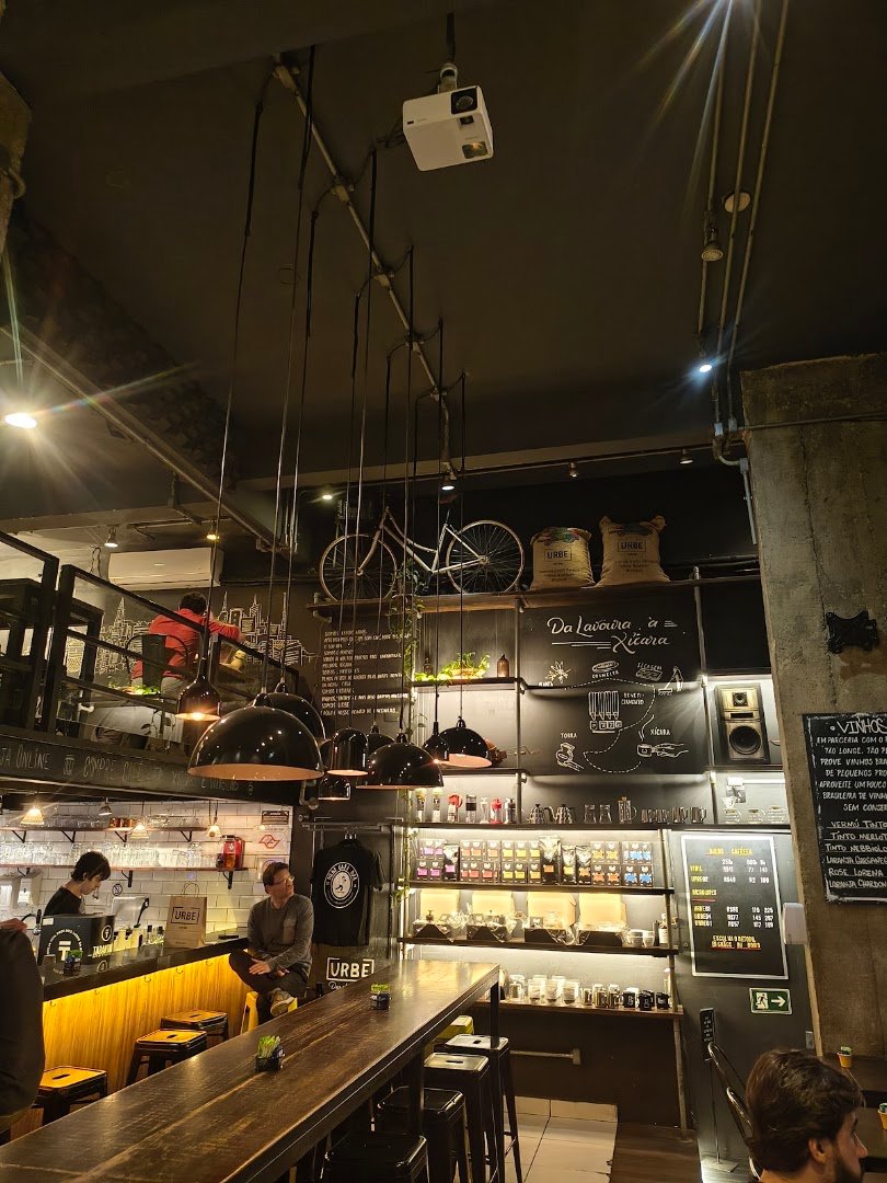 Interior of Urbe Cafe Bar, specialty coffee shop in São Paulo