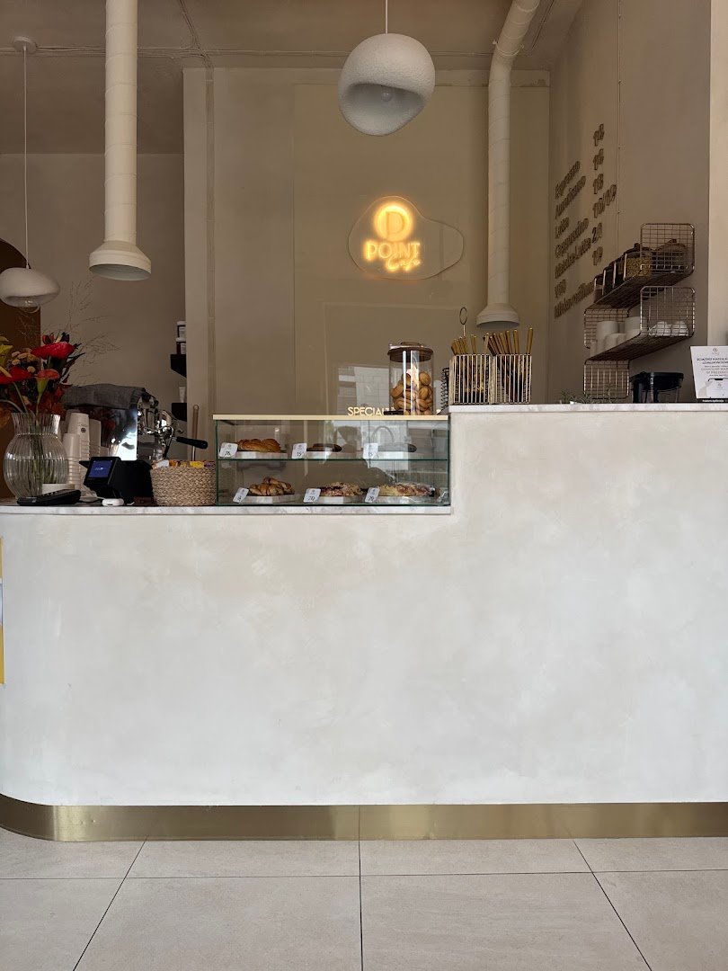 Interior of Cafe point, specialty coffee shop in Warsaw