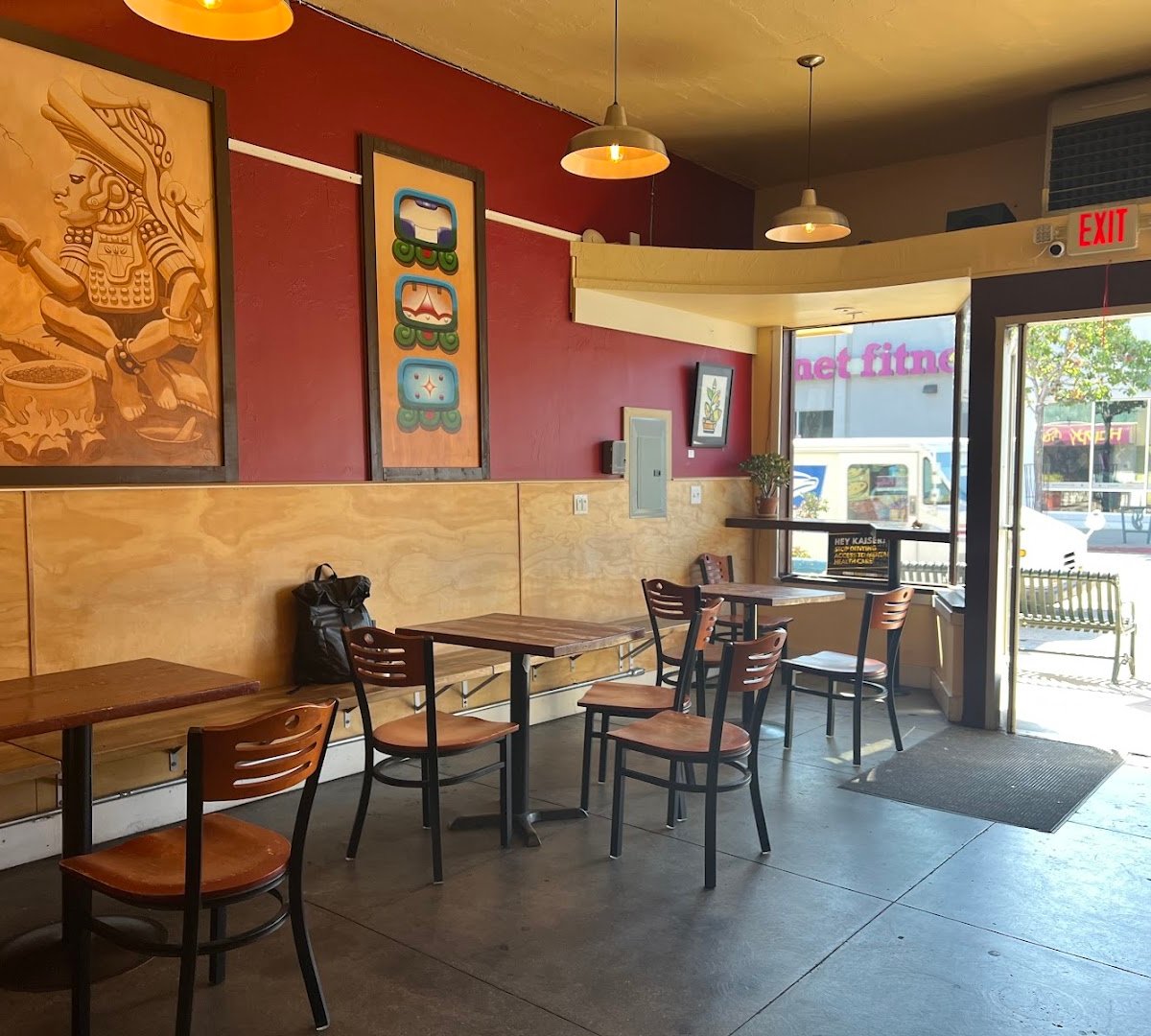 Interior of Cafe Santana Roasting Company, specialty coffee shop in Oakland