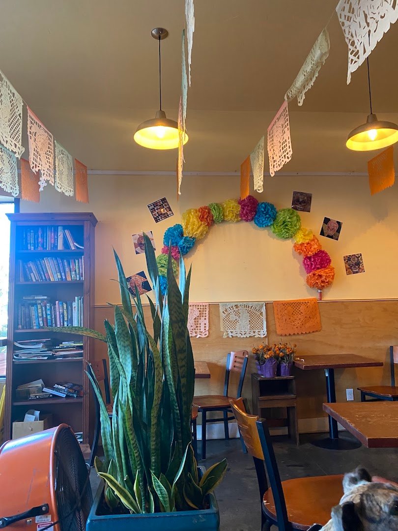 Interior of Cafe Santana Roasting Company, specialty coffee shop in Oakland