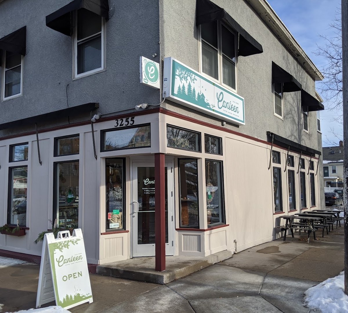 Storefront of Canteen, specialty coffee shop in Minneapolis