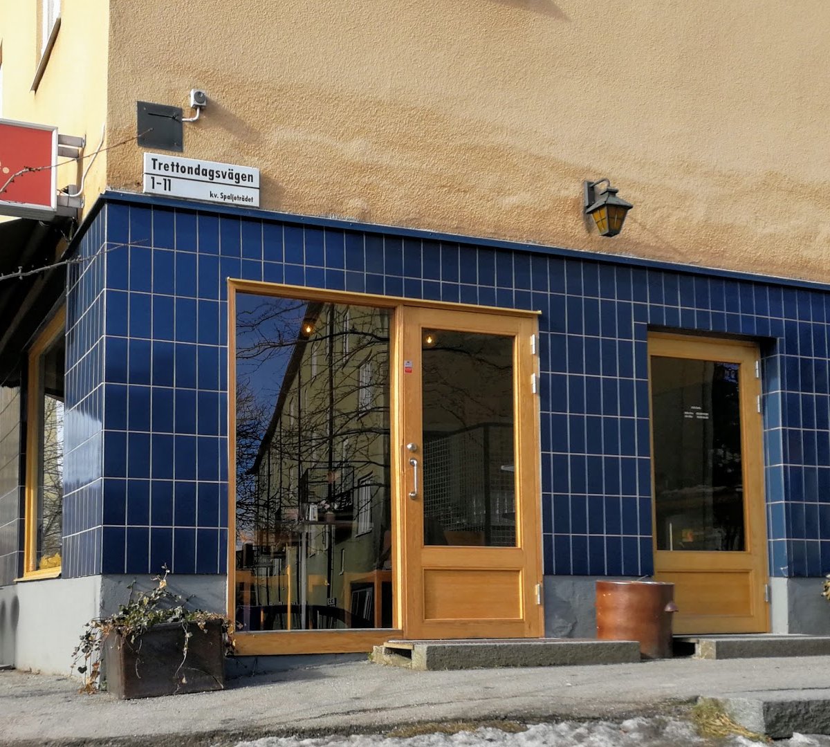 Storefront of A.B.Café., specialty coffee shop in Stockholm