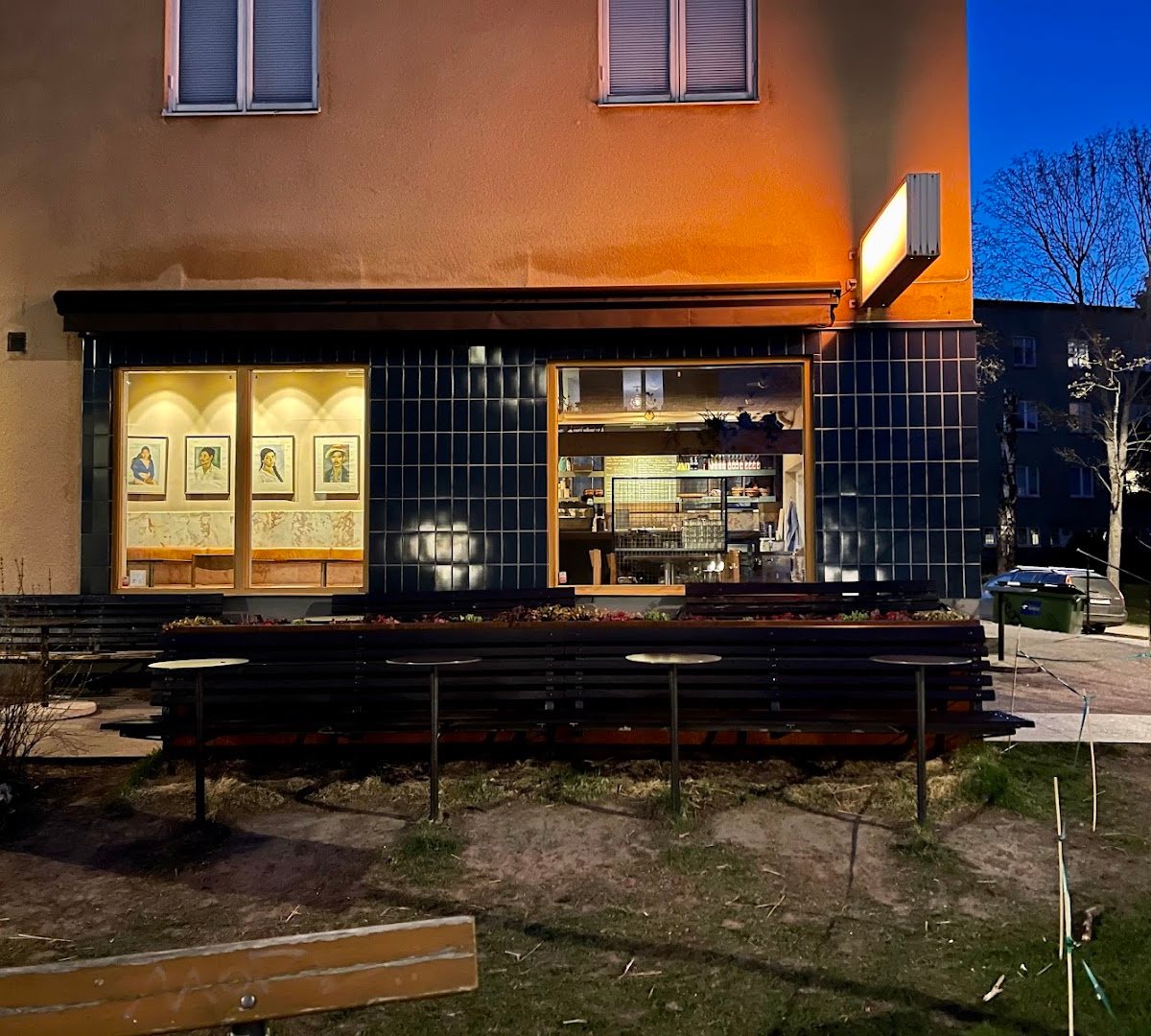 Storefront of A.B.Café., specialty coffee shop in Stockholm