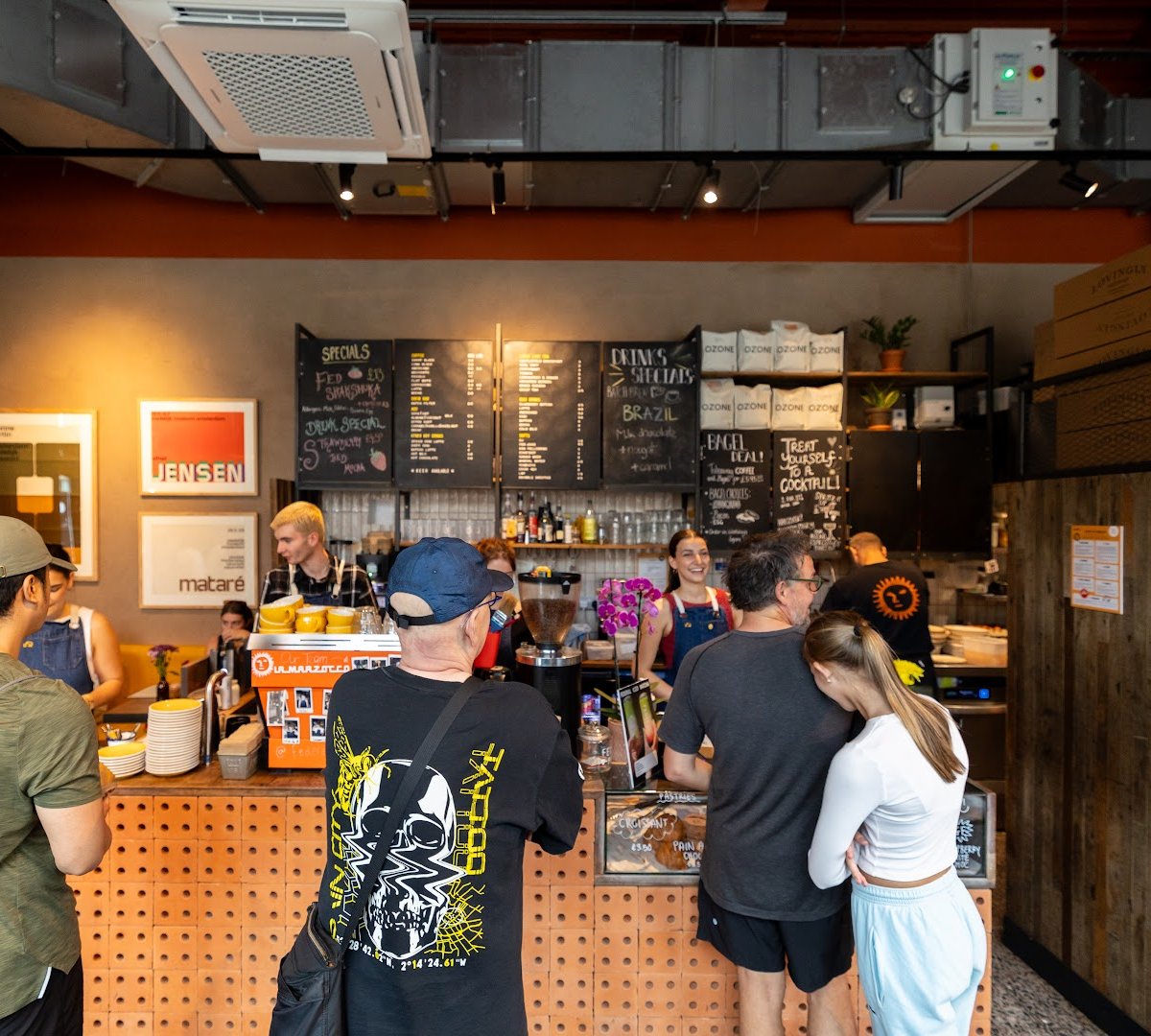 Interior of Federal Cafe Bar, specialty coffee shop in Manchester