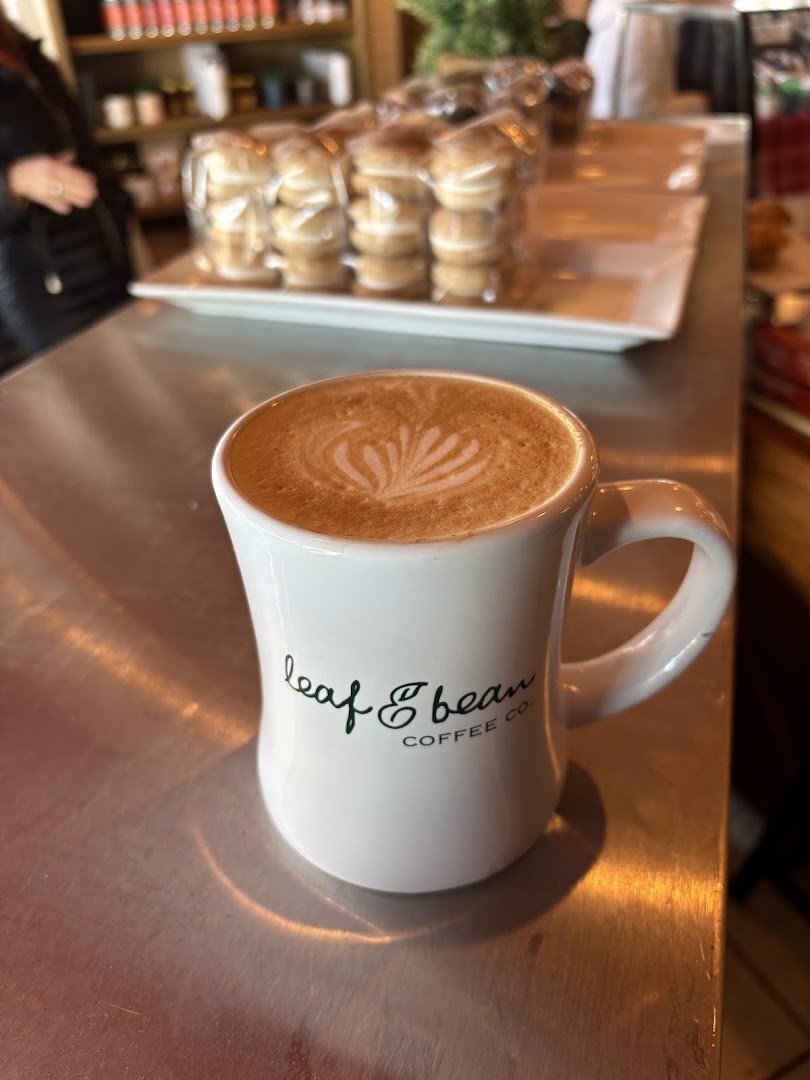 Coffee at Leaf & Bean Coffee Co, specialty coffee shop in Rochester