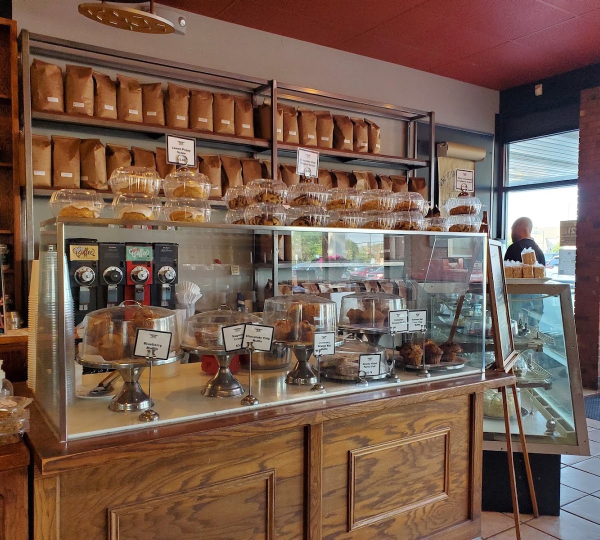 Interior of Leaf & Bean Coffee Co, specialty coffee shop in Rochester