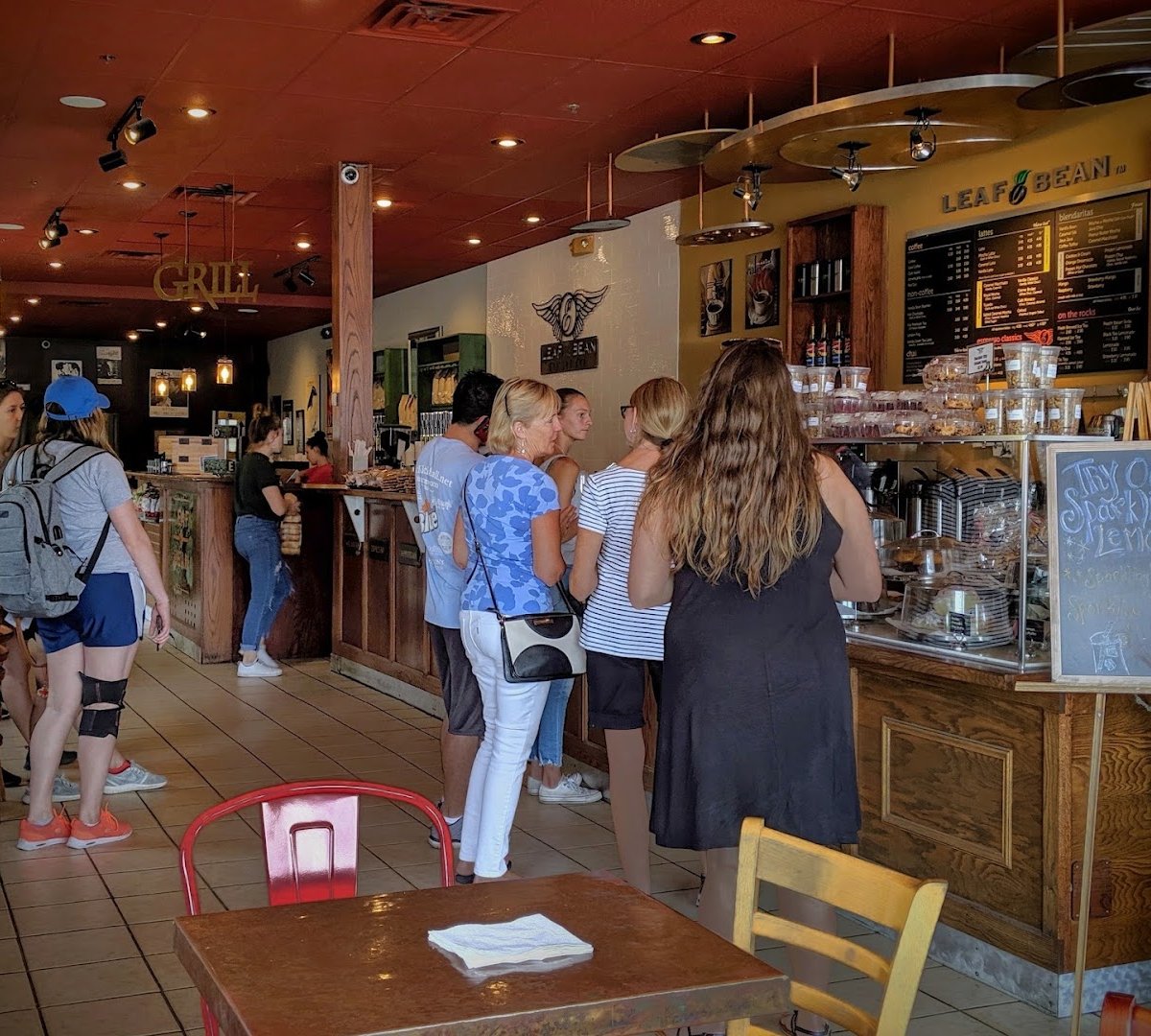 Interior of Leaf & Bean Coffee Co, specialty coffee shop in Rochester