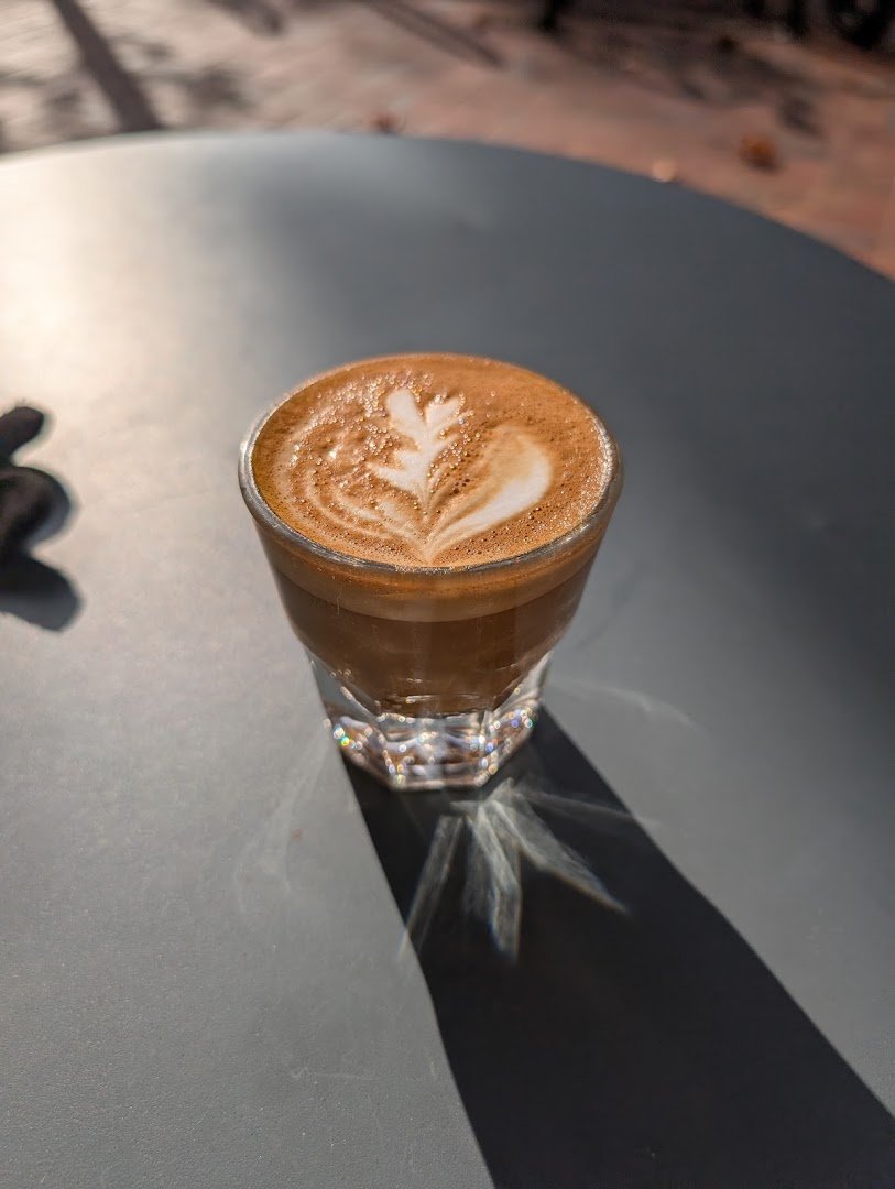 Coffee at Blue Bottle Coffee, specialty coffee shop in Oakland
