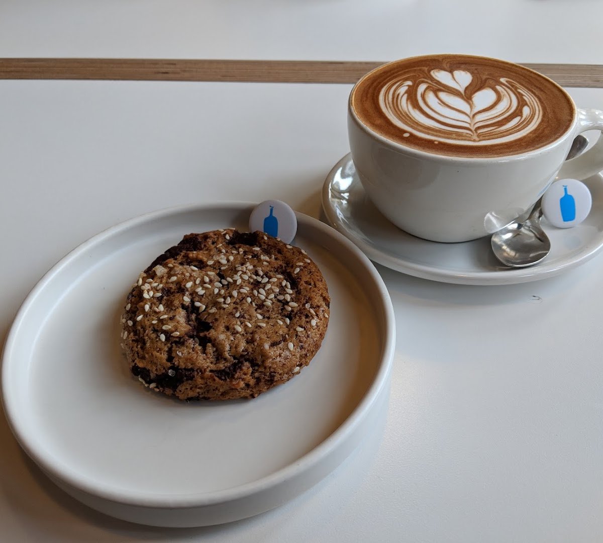 Coffee at Blue Bottle Coffee, specialty coffee shop in Oakland