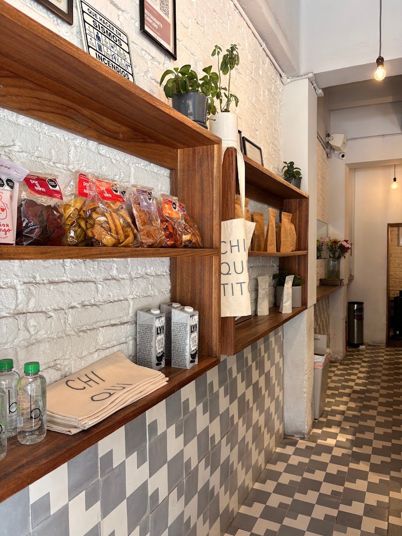 Interior of Chiquitito Café, specialty coffee shop in Mexico City