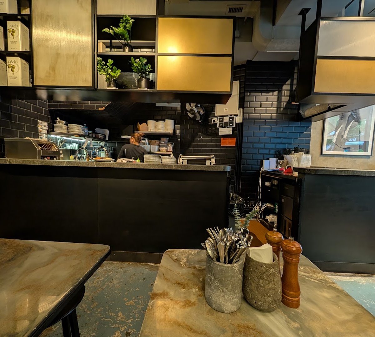 Interior of FINEPRINT, specialty coffee shop in Hong Kong