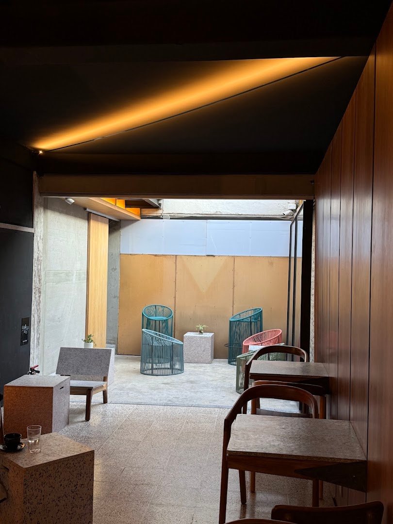 Interior of Almanegra Café, specialty coffee shop in Mexico City