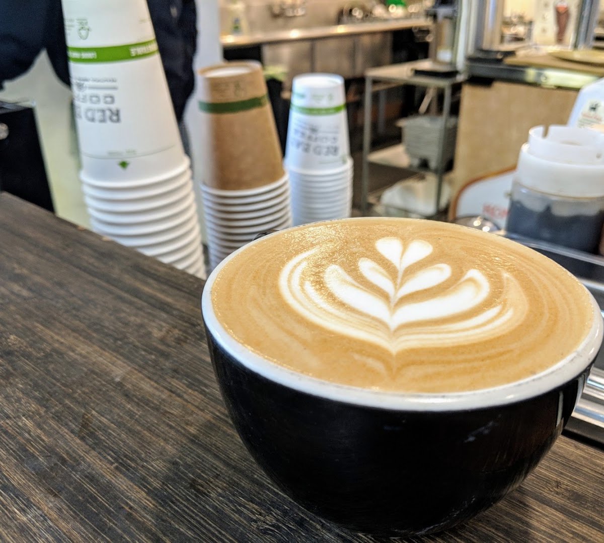 Coffee at Red Bay Coffee Roastery, specialty coffee shop in Oakland