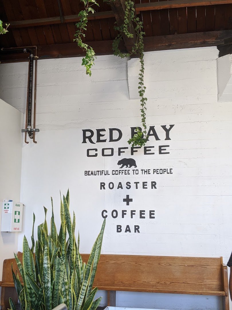 Interior of Red Bay Coffee Roastery, specialty coffee shop in Oakland